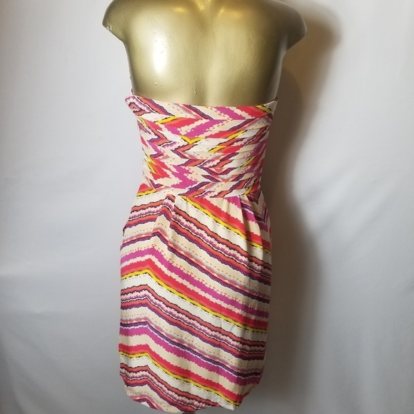 CHARLIE JADE SILK STRAPLESS DRESS. - Picture 3 of 7